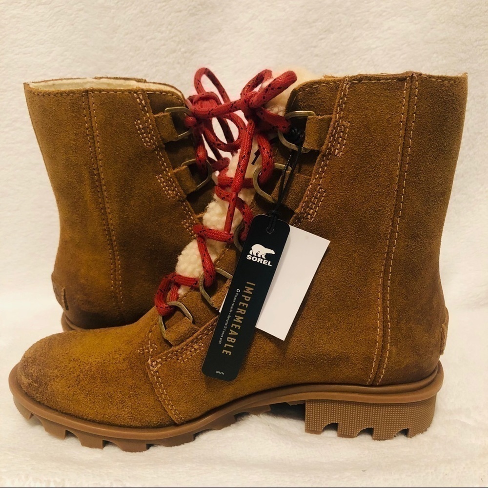 NWT Sorel Phoenix Shearling Waterproof Ankle Boots Size 6 - Picture 10 of 11